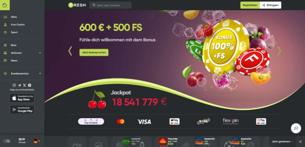Fresh ist das beste neue Casino